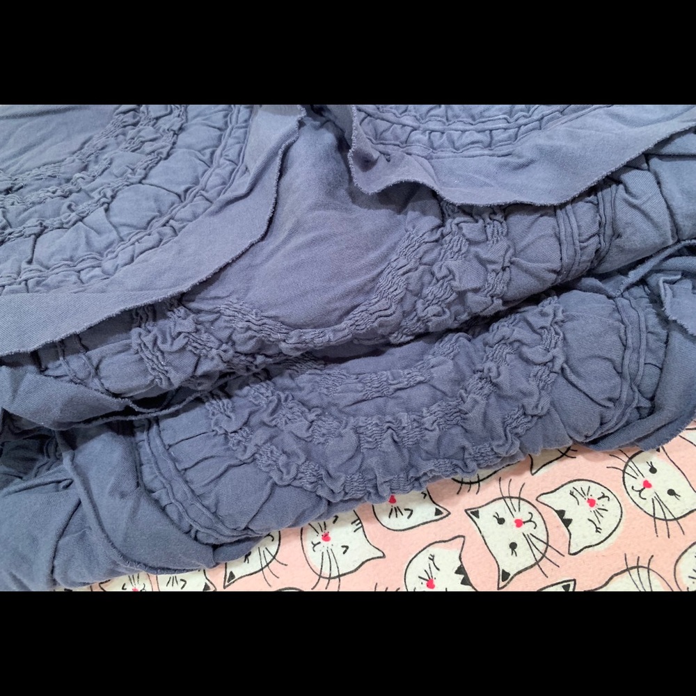 Navy Blue Anthropologie Rivulets Sham set